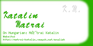 katalin matrai business card